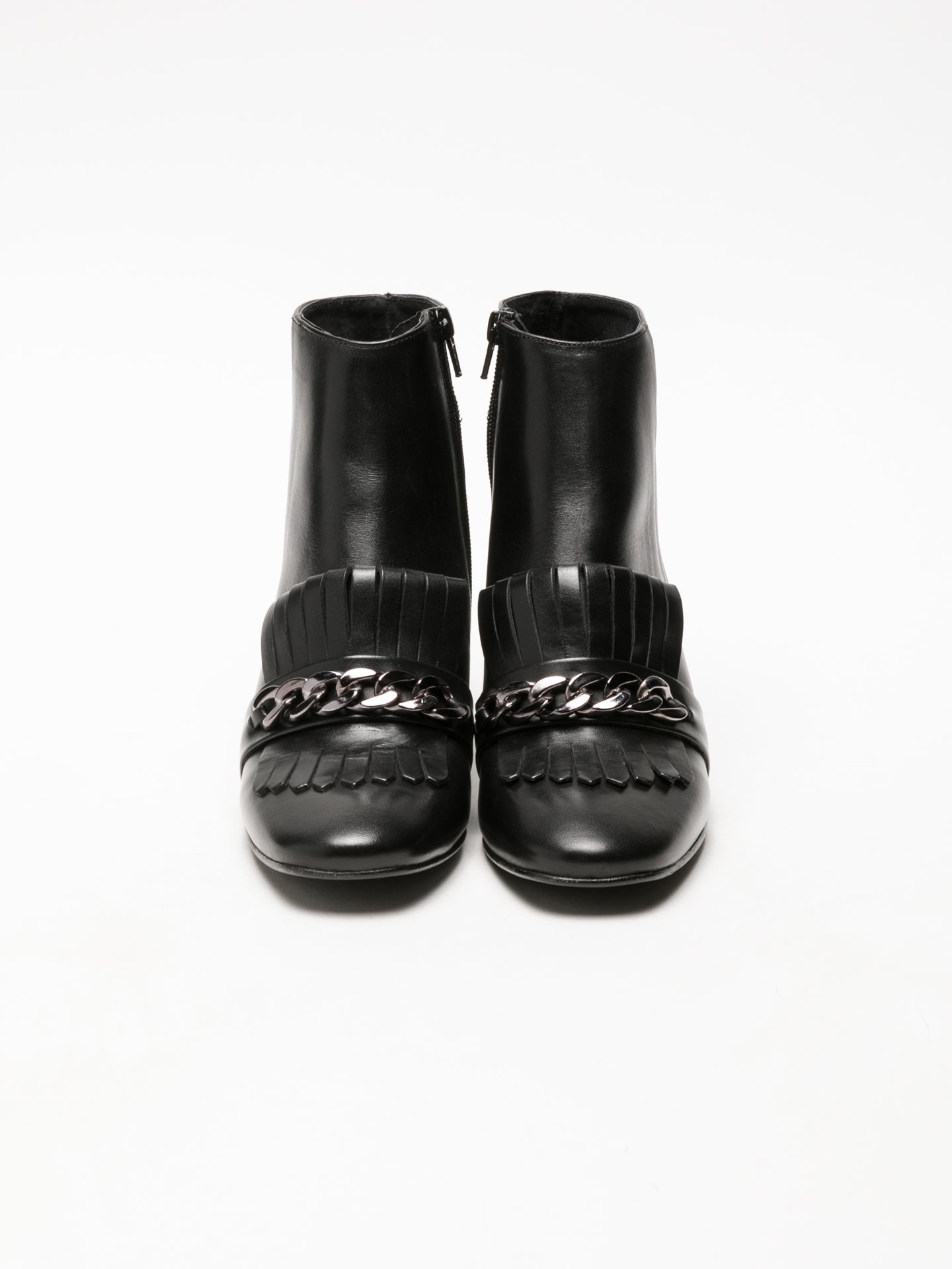 Foreva Black Fringed Ankle Boots